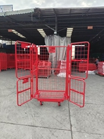 Chariot électrique mobile avec cages latérales pour le transport de bouteilles de gaz et la collecte des déchets