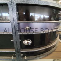 Bateau ponton sportif en aluminium Allhouse Bay Runner de 21 pieds avec logo personnalisé, rail de marche latéral et boîte à poissons, haute vitesse
