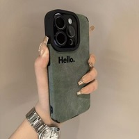 Coque de téléphone en TPU de luxe tendance 2025 pour iPhone 15 14 13 12 11 16 Pro Max, en cuir d'agneau, antichoc