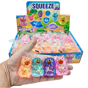5cm Glitter Capybara TPR <b>Squishy</b> Toy Maltose Super Soft Stretchy Animal Squeeze Toy Anti Anxiety Stress Relief Fidget Toy Girls - Product Image 2
