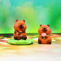 Neue Kreative Niedliche Cartoon Multi-Style Capybara Handyständer Harz-Figur Schreibtisch-Dekoration
