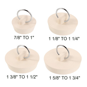 Bouchon de vidange de baignoire en caoutchouc 4 pièces, bouchon d'évier, bouchon de baignoire, bouchon d'évier de cuisine, bouchon d'évier de salle de bain, <span class=keywords><strong>joint</strong></span> d'<span class=keywords><strong>étanchéité</strong></span> pour l'eau, modèle 1601541, Guangdong - Product Image 2