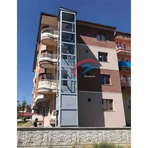 Esterno 3 piano 4 piani cabina di vetro idraulico verticale residenziale ascensore casa ascensori per appartamento o Hotel