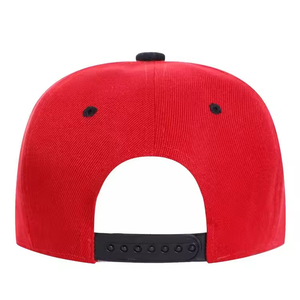 Casquette de baseball Hip Hop à visière plate, logo brodé 3D personnalisé, vente en gros, couleurs contrastées, casquette snapback - Product Image 4