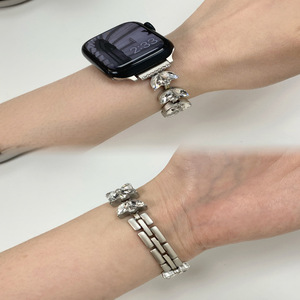 スマートウォッチブレスレットラグジュアリーファッションレディースダイヤモンドリーフストラップリストバンドメタルウォッチバンドforApple Watch - Product Image 6