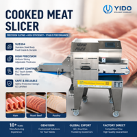 Machine industrielle de découpe de viande cuite avec contrôle PLC, épaisseur réglable pour le traitement du jambon, des saucisses et du bœuf rôti