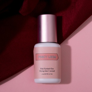 Pinky Leem Wholesale Custom Private Label Liquid Eyelash Extension <b>Glue</b> Long Lasting 0.5s 1s 2s Private Label Pink Lash Adhesive - Product Image 1