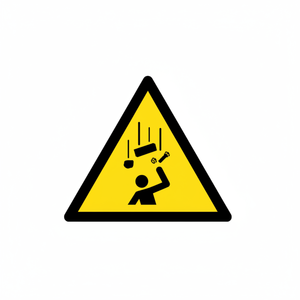Oggetti che cadono segnale di avvertimento-ISO 7010 conforme PVC 350mm - Product Image 2