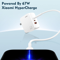 Chargeur mural LDNIO Q7-MI autorisé HyperCharge 67W GaN, adaptateur intelligent de partage d'énergie pour Xiaomi