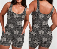 Maillot de bain une pièce pour femme adulte, motif Hawaï personnalisé, été, haute élasticité, sans manches, bikini