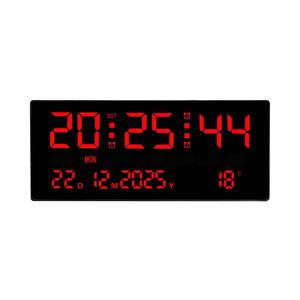 Tường <span class=keywords><strong>LED</strong></span> kỹ thuật số Đồng hồ báo thức với giờ phút thứ hai tuần ngày hiển thị kích thước lớn đồng hồ - Product Image 1