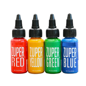 Encre de tatouage haute concentration 1oz 9 couleurs Pigment épais Super Noir pour artistes tatoueurs - Product Image 1