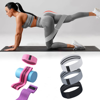 Fascia per esercizi Fitness in tessuto personalizzato Hip Circle Fitness Band Loop fascia per esercizi con etichetta