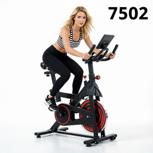 Bicicleta de Spinning Magnética con Volante de Inercia de 6 kg, Bicicleta de Ejercicio Interior para Uso Doméstico con Pantalla LCD y Prueba de Frecuencia Cardíaca Manual - Product Image 1