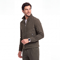 Veste légère pour homme, idéale pour le printemps et l'automne, pour les trajets quotidiens, le bureau, les voyages, fermeture éclair, col montant, softshell, vêtement d'extérieur décontracté