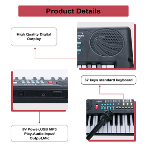 Bd Âm Nhạc BD-372 <span class=keywords><strong>Mini</strong></span> Xách Tay Bàn Phím Điện Tử 37 Phím Điện Organ Với Kỹ Thuật Số Nhạc Cụ Và Teclado Âm Nhạc - Product Image 2