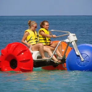 New arrival big wheel tricycle for sea lake water paddle boat sea tricycle water bike