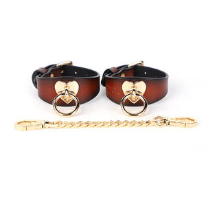 Menottes en cuir réglables et manchettes de jambe jouet sexuel BDSM pour femmes adultes jeu jeu cheville manilles - Product Image 4