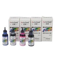 12 couleurs marqueurs de peinture permanents stylos de peinture à base d'huile rechargeables pointes moyennes adaptées à la peinture de roche en métal bois plastique