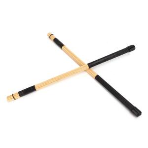 1 par de <span class=keywords><strong>baquetas</strong></span> de bambú, <span class=keywords><strong>baquetas</strong></span> de jazz, accesorios para instrumentos de percusión, color negro - Product Image 2