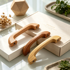 Tirador de Madera Personalizado OEM para Muebles, Tirador de Cajón de Armario, Tirador de Madera Lisa para Puerta, Herraje para Muebles de Hogar y Oficina - Product Image 3