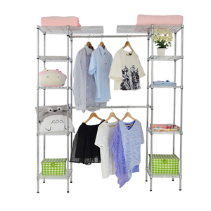 <strong>Expandable</strong> Metal Wardrobe Closet Organizer Storage <strong>Shelf</strong> Bedroom Clothes Rack <strong>Shelf</strong> - Product Image 2