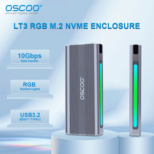 RGB Bạc M.2 NVMe Hợp kim nhôm bao vây SSD trường hợp Loại C USB 3.2 10Gbps Ổ cứng gắn ngoài trường hợp mô hình LT3 máy tính - Product Image 2