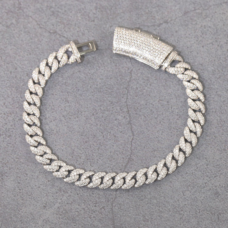 6mm iced out diamond bracelet