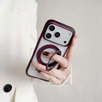 Nouvelle coque de téléphone magnétique à coussin d'air avec charge sans fil et anti-traces de doigts pour 18 Pro/18 Pro Max, en TPU+PP