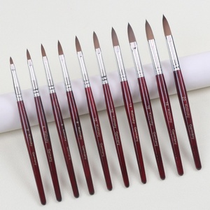 Hot-selling Nail Art <b>Brush</b> Engraving Pen Nail Powder <b>Brush</b> Wooden Handle Can Be Customized with Kolinsky Hair Nail <b>Brush</b> - Product Image 2