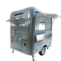 Petite Camionnette de Restauration Mobile Électrique pour Hamburger, Café, Hot-Dog, avec Cuisine Complète, Grill, Friteuse, Taille Personnalisable