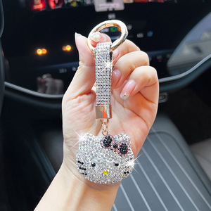 Nieuw Design Kt Kat Anime Sleutelhanger Schattige Strass Bedels Mini Kralen Tas Sleutelhanger Cartoon Telefoon Hanger Voor Meisje Cadeau Groothandel - Product Image 4