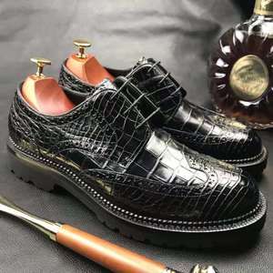 Exquisitos Zapatos de Vestir Goodyear <span class=keywords><strong>para</strong></span> Hombre, Elegantes Zapatos Personalizados de Piel de Cocodrilo <span class=keywords><strong>para</strong></span> Hombre, Zapatos de Hombre de Cuero Genuino de Cocodrilo Goodyear - Product Image 3