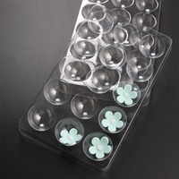 AK 2 pièces 15 cavités Moules en plastique pour pâte à sucre, séchage de fleurs, façonnage de fleurs en argile, outils de modelage