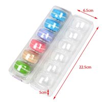 Vente en gros pas cher Boîte à macarons PET transparente Dessert Pâtisserie Boîtes d'emballage Décoration Présentoir à gâteaux