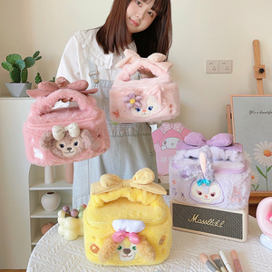 Bolsa de Cosméticos de Peluche con Diseño de Perro Chef, Organizador de Maquillaje Portátil, Bolsa de Aseo de Viaje Suave con Asa para Mujer, Estuche de Almacenamiento - Product Image 1