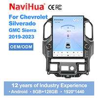 Navihua para Chevrolet Silverado/GMC Sierra 2019-2023, actualización de coche, radio multimedia Android de 15.6 pulgadas con Carplay, GPS y reproductor DSP.