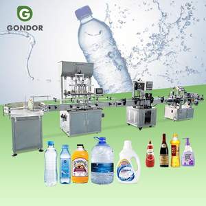 Ligne de machines automatiques de remplissage et de mise en conserve à 6 têtes pour jus d'orange, huiles liquides, produits chimiques, détergents et répulsifs anti-moustiques - Product Image 1