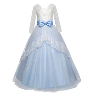 Articles les plus vendus : Robe longue d'été pour bébé, rose et blanche, avec nœud, respirante, en demi-dentelle, pour mariages - Product Image 1