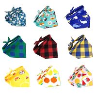 Écharpe bandana imprimée mignonne pour chiens et chats, accessoire réglable pour chiots et chatons