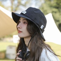 Topi Bucket Kasual Unisex Premium Bahan Nylon untuk Ski dan Memancing, Dilengkapi Pelindung UV dan Tali Pengikat yang Dapat Disesuaikan