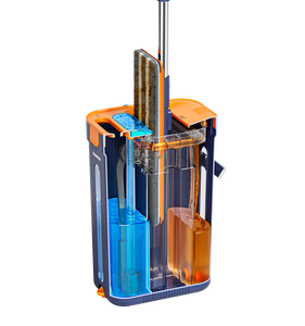 Mopa Plana con Sistema de Separación de Agua Limpia y Sucia en 3 Compartimentos, Paño de Microfibra, Sistema de Limpieza de Pisos sin Necesidad de Usar las Manos - Product Image 4