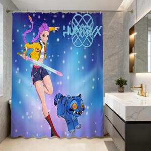 ม่านอาบน้ำโพลีเอสเตอร์พิมพ์ลายการ์ตูนนักล่าปีศาจเคป๊อปแบบกำหนดเอง ทนทาน น้ำหนักเบา กันน้ำ - Product Image 6