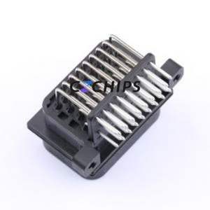 6437288-1 Wire-to-Board Pin Header Bent Lead Through Hole,P=3mm Connector 3mm Right Angle Insert 4 Brass - Product Image 2