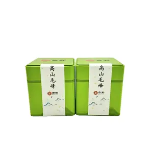 Estoque disponível orgânico e saudável maofeng verde chá solto folha com lata caixa