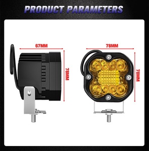 Siêu Sáng 66W <span class=keywords><strong>LED</strong></span> Sương Mù Ánh Sáng 3-Inch Trắng 6000K Đèn Thanh Cho Xe Máy Xe Máy Kéo Xe Tải Offroad Xe Lái Xe Đèn - Product Image 4