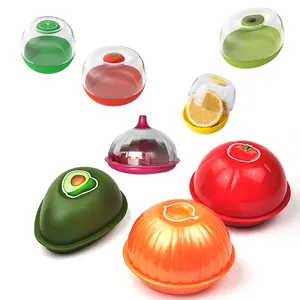 Kingwise New Design Unique Kitchen Tools Fruit Vegetable Shape Onion Avocado Tomato Keeper Storage Boxes Bins Food Container