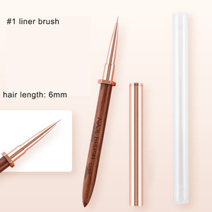 Wooden Handle Gel Builder Brush for Nails with Rest Custom Liner Ombre Blending <b>Paint</b> Nail <b>Pen</b> Big Round Flat Oval Brushes - Product Image 6