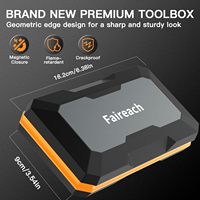Faireach Set Obeng Magnetik 42 Buah dengan Gagang Ratchet Lepas Pasang, Kepala Torq-Set, Perlengkapan Perkakas Portabel Ringkas untuk DIY Sepeda