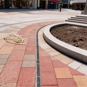 Gouttière <span class=keywords><strong>de</strong></span> <span class=keywords><strong>sol</strong></span> en acier inoxydable linéaire incurvée personnalisée, résistante, antirouille, pour usage commercial et résidentiel - Product Image 3